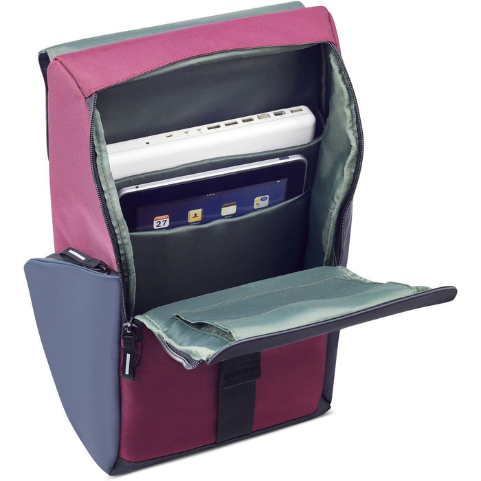 Рюкзак DELSEY PARIS Securflap м'який 21 л, бордовий, 45x31x14 см