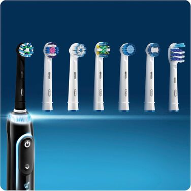 Смінні насадки для електричної зубної щітки Oral-B CrossAction, для ефективного видалення нальоту, чорні, 8 шт. в упаковці