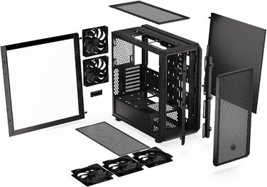 Комп'ютерний корпус ENDORFY Arx 700 Air ATX, 5x140 мм вентиляторів, підтримка двох радіаторів до 360 мм, сітчасті верх і перед, висока сумісність компонентів, EY2A012