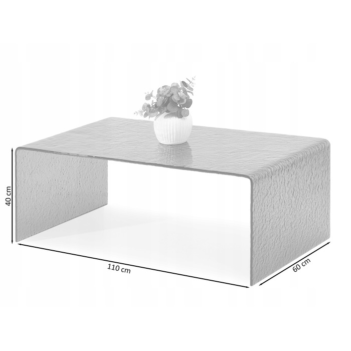 Журнальний стіл Mebel-Partner прямокутний 110 x 60 x 40 см, антрацит/графіт/сірий