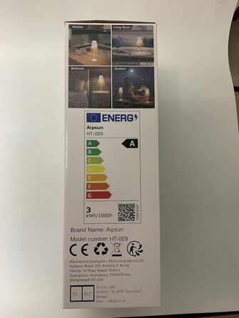 Aipsun Набір з 2-х бездротових LED настільних ламп, акумулятор 6000 мА·г, диммовані, тепле біле світло (2700k-6000k), IP54, для ресторану, спальні, бару, чорні