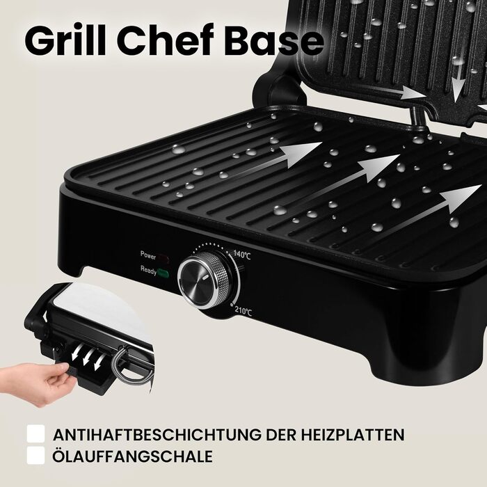 Електрогриль-тостер ZEEGMA Grill Chef 2-в-1 з керамічним антипригарним покриттям 2000 Вт