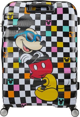 Валіза American Tourister Wavebreaker Disney Mickey Check 77 см, 96 л, багатокольорова, спінер
