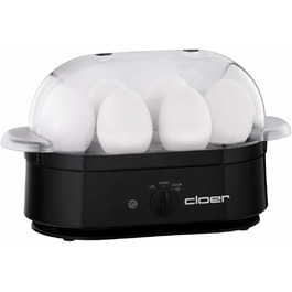 Яйцеварка Cloer 6080, 350 Вт, чорна, з акустичним сигналом