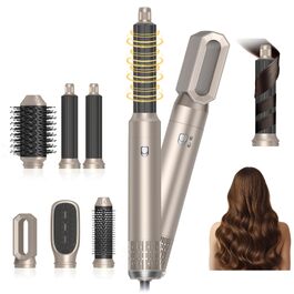 Airstyler 6 в 1 Gold 1000W: Фен-щітка, плойка, випрямляч для волосся – професійний набір для укладки