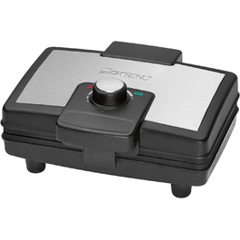 Вафельниця Clatronic WA 3606 з антипригарним покриттям, для бельгійських вафель, 2 великі робочі поверхні, регульований ступінь підсмажування