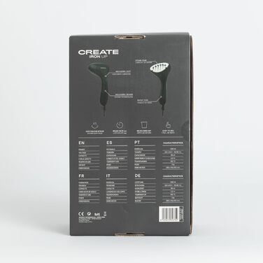 Вертикальна парова праска для подорожей IRON UP Schwarz, швидкий нагрів, компактна, з захистом від перегріву, для всіх типів тканин