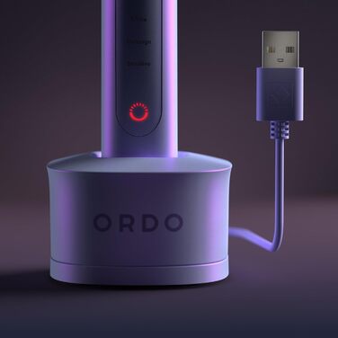 Електрична зубна щітка Ordo Sonic+ з кейсом для подорожі, фіолетовий перламутр - 4 режими чищення, швидка зарядка USB, для дорослих