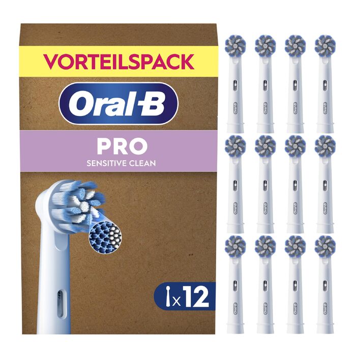Смінні насадки для електричної зубної щітки Oral-B PRO Sensitive Clean, білі, 12 шт.
