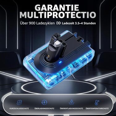 Акумулятор для пилососа Dyson Absolute/Animal/Motorhead/Fluffy SV10 (V6) з 5 фільтрами та гвинтами