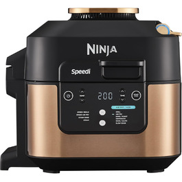 Мультиварка Ninja Speedi 5,7 л, 10-в-1, аерофритюрниця, повільне приготування, гриль, випічка, чорна та мідна ON400EUCP