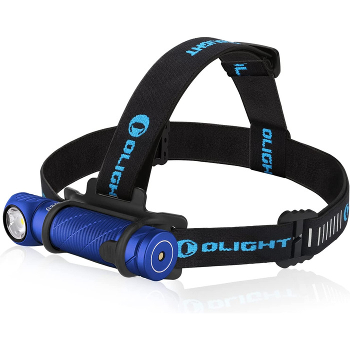 Налобний ліхтар OLIGHT Perun 2, 2500 люмен, 166 м, USB-зарядка, 5 режимів, таймер, акумулятор для бігу, риболовлі, кемпінгу, синій