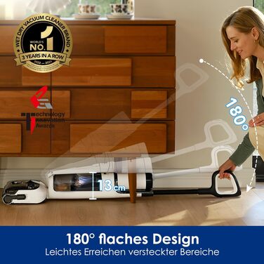 Tineco FLOOR ONE S6 Combo: акумуляторний миючий пилосос 2-в-1 для підлоги, килимів, меблів (з функцією сушіння)