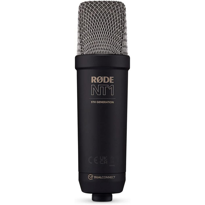 Студійний мікрофон Rode NT1 5th Gen Black XLR/USB + тримач K-M 23840 + мікрофіброва серветка Keepdrum