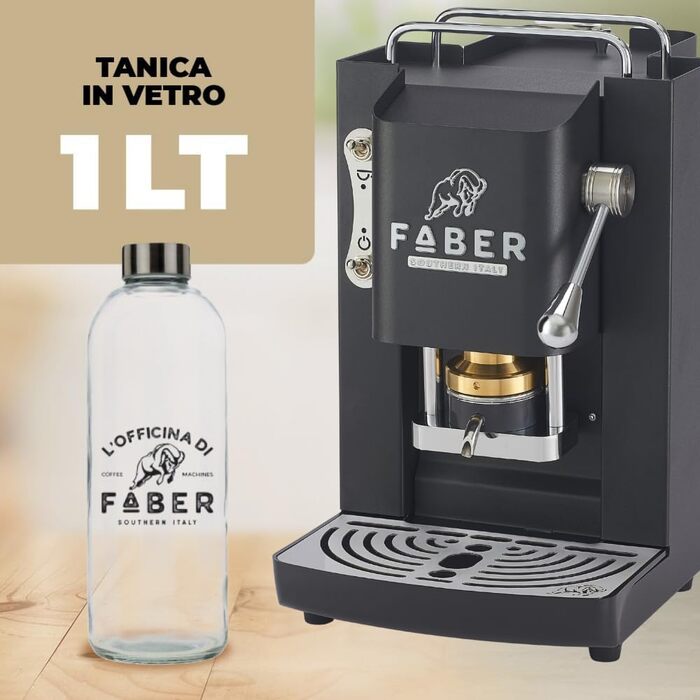 Кавомашина Faber Deluxe 3.0 ESE 44мм з електроклапаном, чорний/хром
