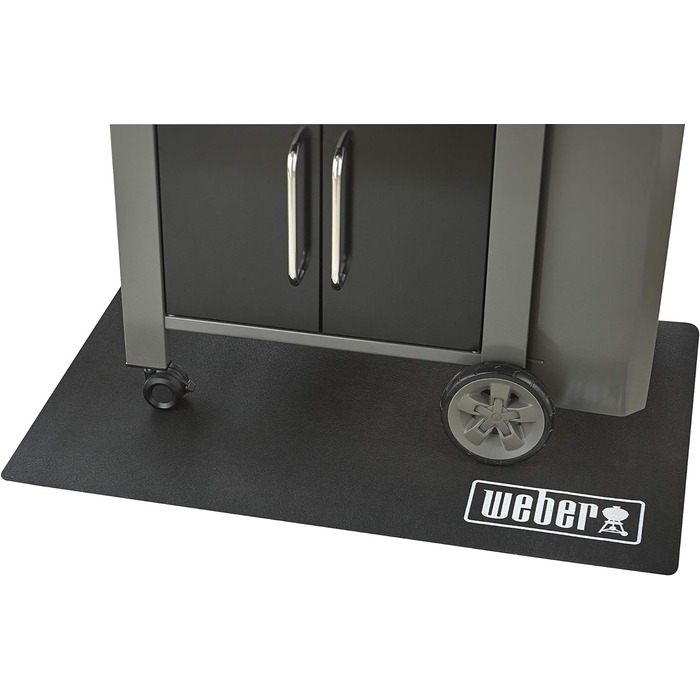 Килимок для гриля Weber 120x80 см чорний — захист тераси і балкона від жиру, жаростійкий, антибактеріальний, для всіх грилів
