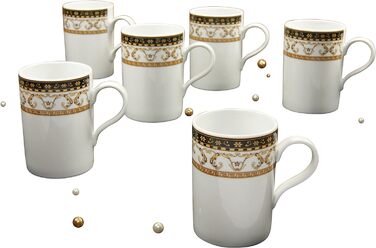 Набір кавових чашок Creatable Majestosa, 6 шт, порцеляна, чорний, різнокольоровий, 24x29x14 см