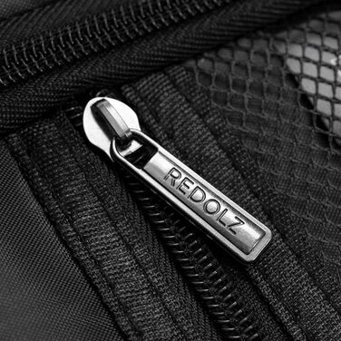 Валіза середня REDOLZ Essentials 05, 67 см, чорна, поліпропілен, 4 подвійні колеса, TSA-замок