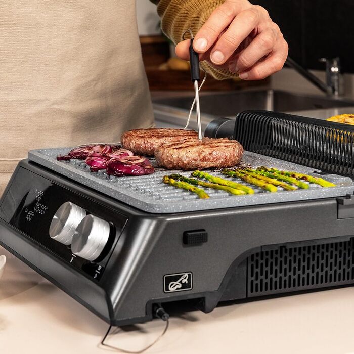 Електрогриль Cecotec Rockn'Grill Bistro 2400 Вт з антипригарними пластинами та сенсорним керуванням