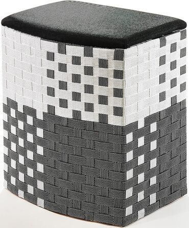 Kobolo кошик для білизни, нейлоновий, чорний-білий, 44x32x52 см