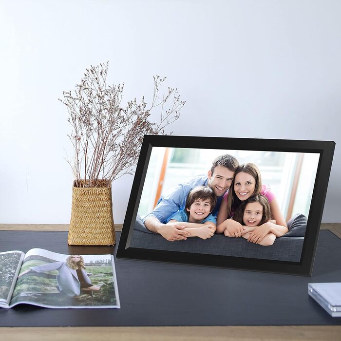 Frameo WiFi Цифровий фоторамка, 32GB, сенсорний екран, Smart Cloud, автоповорот, подарунок (15.6 дюйми)