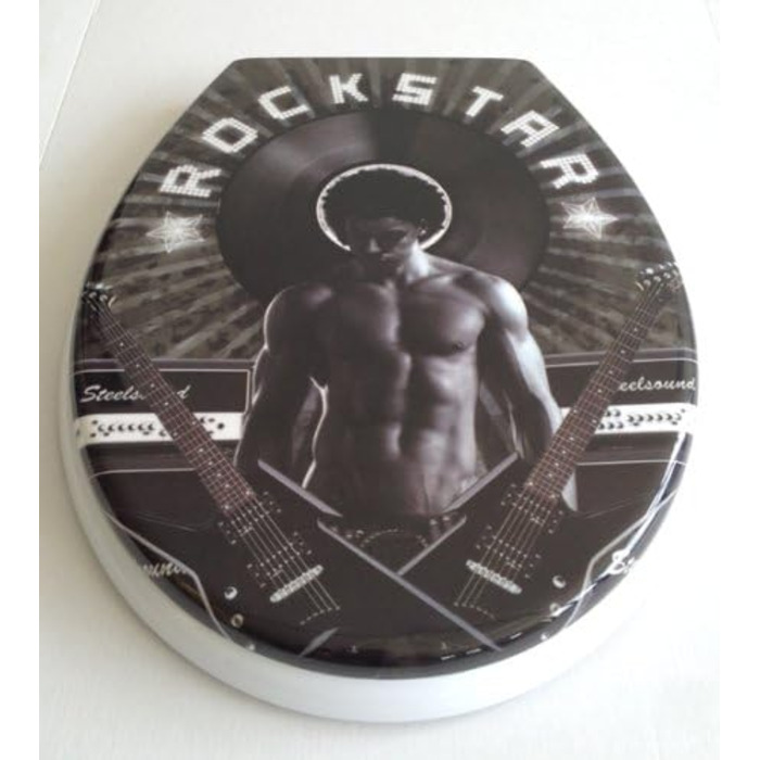 Унітазна кришка Duroplast Rockstar з мікроліфтом, знімна, 59825