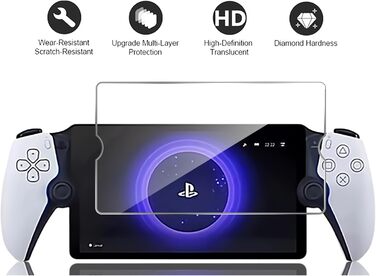 Захисне скло GIOPUEY для PlayStation Portal, 2 шт, прозоре, стійке до подряпин, олієвідштовхувальне, сумісне з чохлом