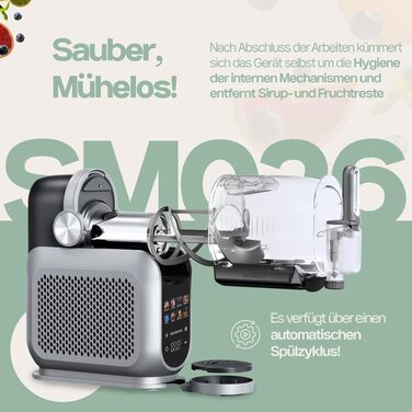 Машина для морозива 4Swiss самоохолоджувана з компресором для дому: приготування морозива, смузі, сляшу, граніти, йогурту - SM026