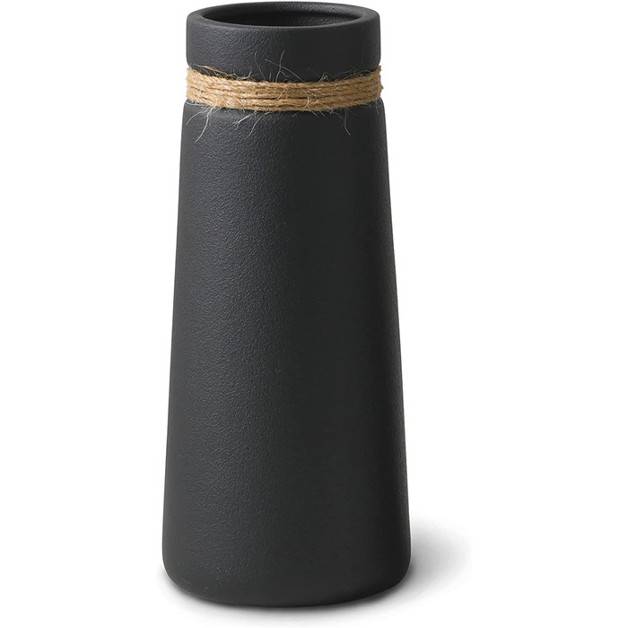 Набір керамічних ваз flature чорний матовий для сухоцвітів, pampas-трави, живих квітів, декор у стилі бохо, вази для дому та офісу, 2 шт.