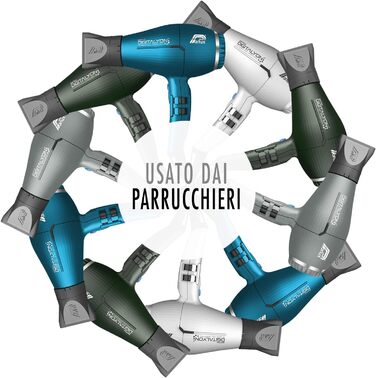 Фен Parlux Digitalyon професійний, цифровий, з негативними іонами, легкий, потужний, виробництво Італія, гліттер сірий