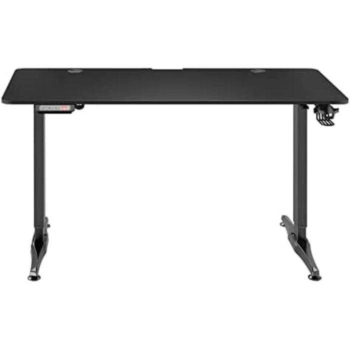 Електричний стіл huzaro Hero 8.5 з пам'яттю, регулюванням висоти, 140×60 см, алюмінієва карбонова стільниця, чорний, ергономічний комп'ютерний стіл