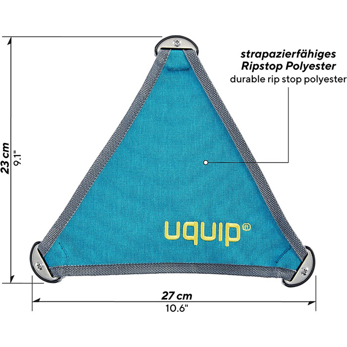 Стілець для кемпінгу Uquip Trinity M, складаний, 150 кг, синьо-жовтий