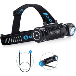 OLIGHT Perun 2 налобний ліхтар 2500 лм, 166 м, USB, 5 режимів, для бігу, риболовлі, кемпінгу, чорний