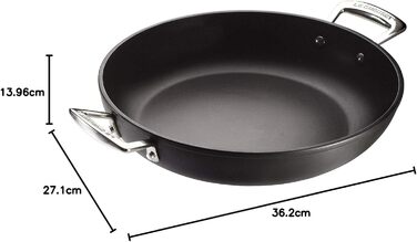 Сковорода Le Creuset з антипригарним покриттям з кришкою, 26 см, для всіх типів плит (вкл. індукційні), антрацит/срібло
