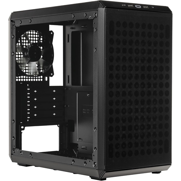 Корпус Cooler Master MasterBox Q300L V2 mATX Mini Tower з загартованим склом, 120 мм вентилятор, підтримка USB 3.2 Gen 2x2 Type-C, багатоваріантне охолодження