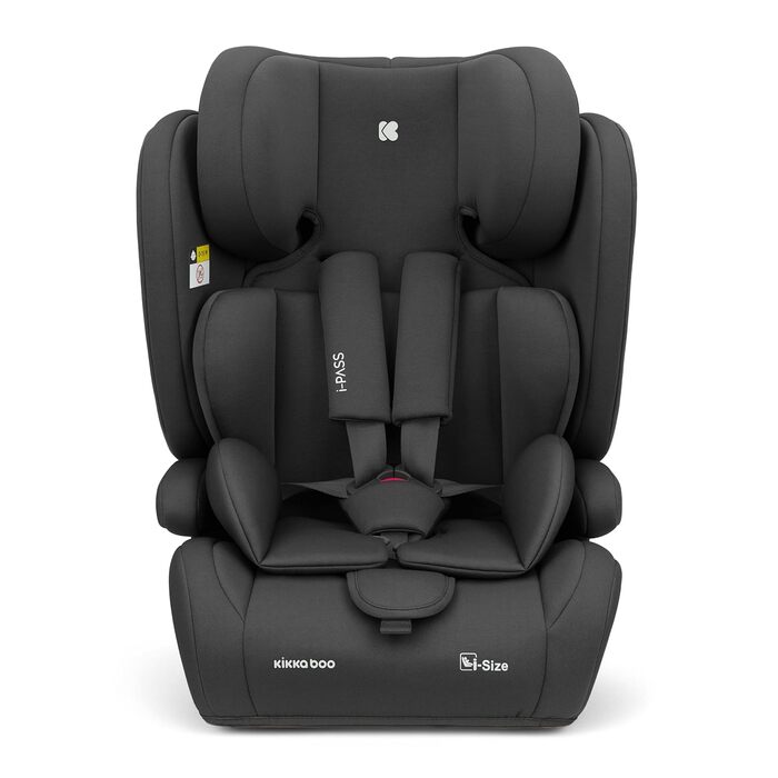 Автокрісло KikkaBoo i-PASS 9-36 кг, i-Size, 76-150 см, Чорне - для дітей від 1 року до 12 років