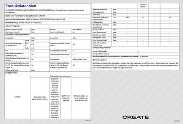 Холодильник CREATE Retro 50 Сріблястий/Чорний, 48 л, енергозберігаючий, 85 Вт, ретро дизайн, 50x44x49,8 см