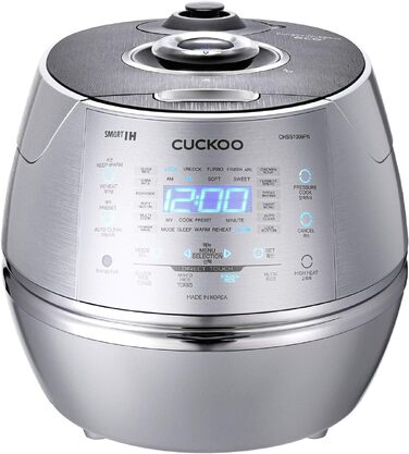 Рисівка електрична Cuckoo CRP-CHSS1009FN 1.8л (10 чашок) IH індукційна, програмована, GABA-рис, DSP технологія, з клапаном безпеки