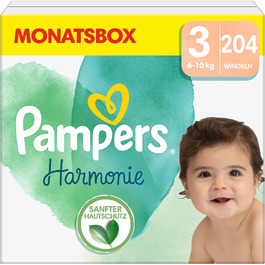 Підгузки Pampers Harmonie розмір 2 (4-8 кг), гіпоалергічні з рослинними компонентами, 240 шт.