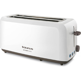Тостер Taurus Mytoast Duplo 1450Вт, 2 довгі відсіки, 7 режимів, автоматичне центрування, піддон для крихт, функції розігріву, розморожування та стоп