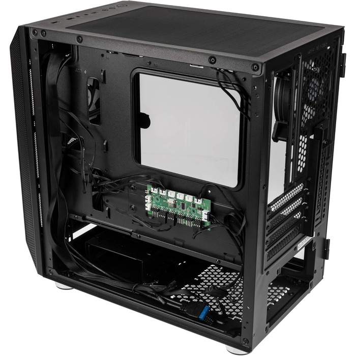 Корпус для ПК KOLINK Citadel Mesh RGB Micro-ATX, скляна панель, чорний, прозоре бічне вікно, компактний корпус для комп'ютера