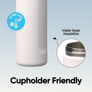 Термопляшка Owala FreeSip зі сталі та соломинкою, 710 мл, Iced Breeze — ізольована, без BPA, для спорту, фітнесу та подорожей