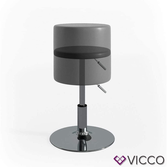 Табурет Vicco Design сірий 33x67 см для туалетного столика