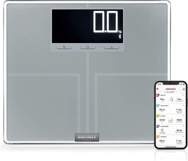 Цифрова вага Soehnle Shape Sense Connect 200 з Bluetooth для аналізу складу тіла, BIA, точний розрахунок калорій