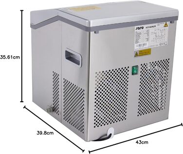 Льодогенератор Saro EB 15, 15 кг/доба, 230 В, 0,16 кВт, 3 розміри льоду, повітряне охолодження