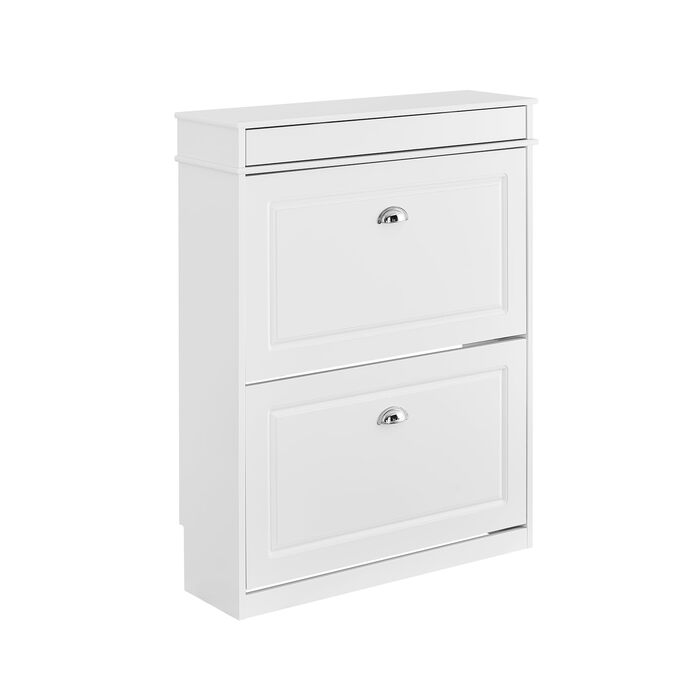 Шафа для взуття SoBuy з шухлядою та гачками, 8 пар, блакитна, MDF, 54x24x82 см – FSR78-B