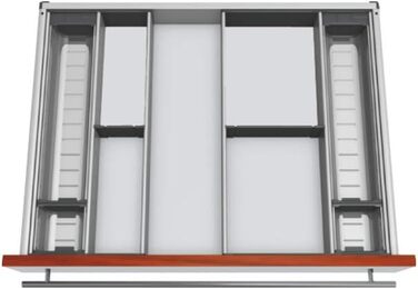 Вставка для столових приборів Blum Orga-Line, набір роздільників, 700-799 мм, сірий пластик