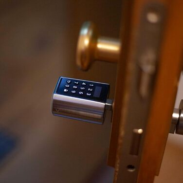 Розумний електронний дверний замок WELOCK з паролем, RFID-карткою, Bluetooth-додатком, регульований циліндр 50-100 мм, сріблястий