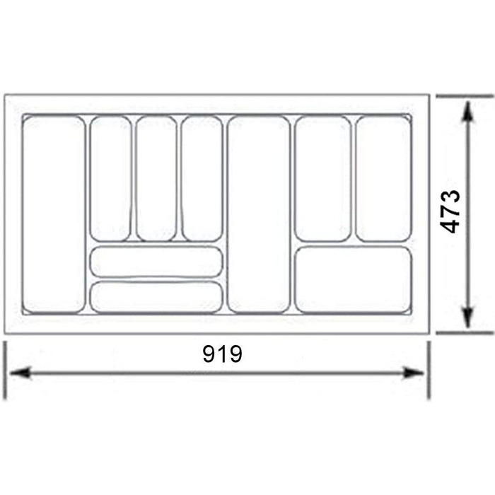 Вставка для столових приборів Orga-Box I, лоток 917x474 мм для Tandembox і ModernBox, для кухонної шафи 100 см