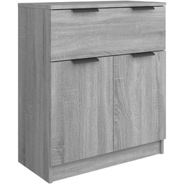 Комод шафа vidaXL для вітальні та коридору, сірий/дуб сонома, 60x30x70 см, ДСП